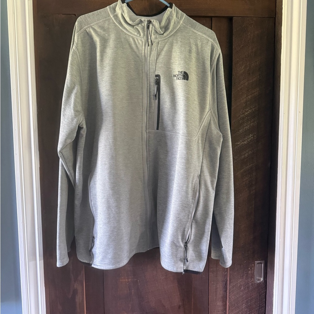 The North Face Light Gray Zip-Up Jacket